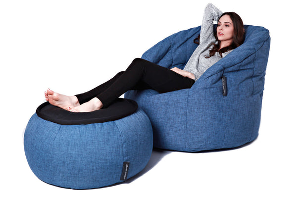 Butterfly Sofa Bean Bag in Blue Jazz (Indoor)