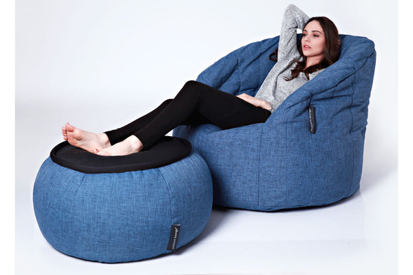 Butterfly Sofa Bean Bag in Blue Jazz (Indoor)