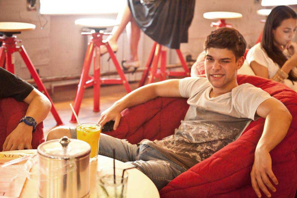 Butterfly Sofa Bean Bag in Wildberry Deluxe (Indoor)