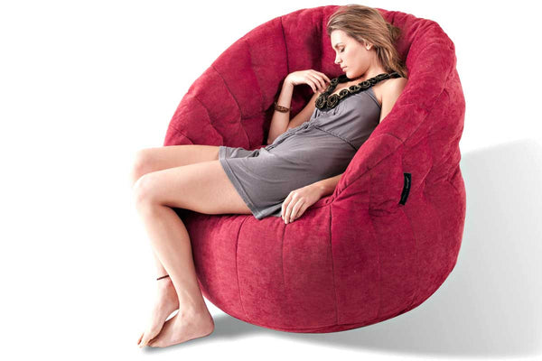 Butterfly Sofa Bean Bag in Wildberry Deluxe (Indoor)