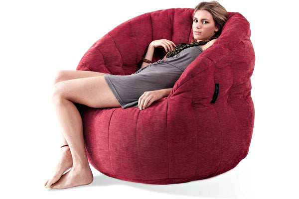 Butterfly Sofa Bean Bag in Wildberry Deluxe (Indoor)