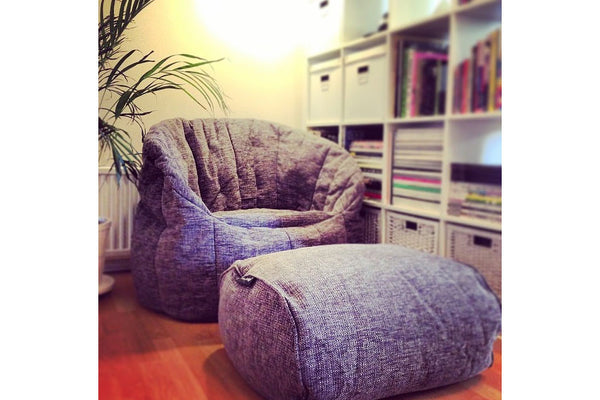 Butterfly Sofa Bean Bag in Luscious Grey (Indoor)