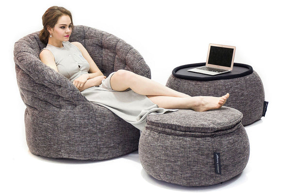 Butterfly Sofa Bean Bag in Luscious Grey (Indoor)