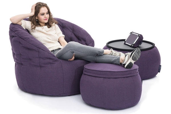 Butterfly Sofa Bean Bag in Aubergine Dream (Indoor)