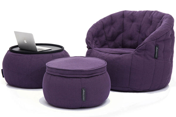 Butterfly Sofa Bean Bag in Aubergine Dream (Indoor)