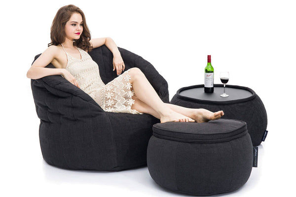 Versa Table Bean Bag in Black Sapphire (Indoor)