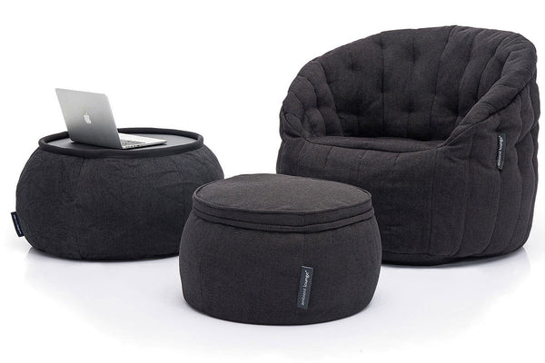 Butterfly Sofa Bean Bag in Black Sapphire (Indoor)