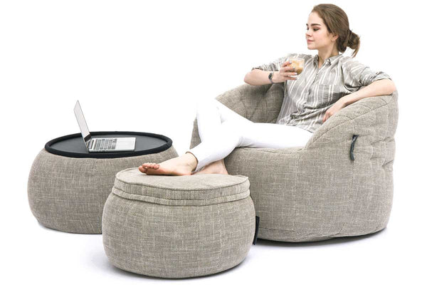 Wing Ottoman Bean Bag in Eco Weave (Indoor)