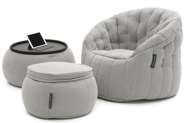Butterfly Sofa Bean Bag in Keystone Grey (Indoor)