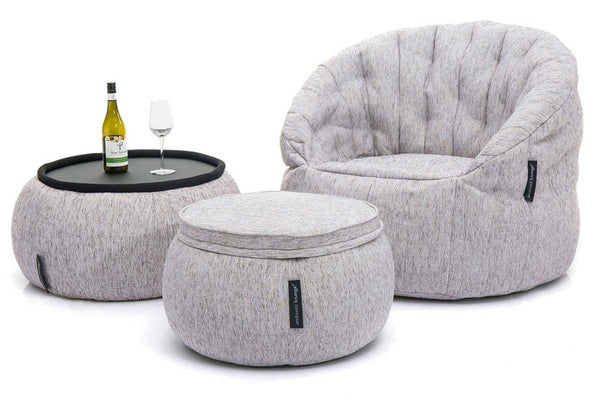 Wing Ottoman Bean Bag in Tundra Spring (Indoor)