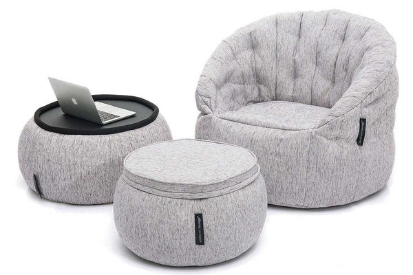 Wing Ottoman Bean Bag in Tundra Spring (Indoor)