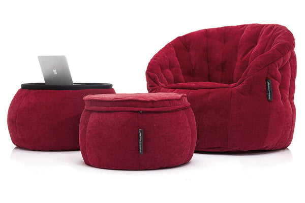 Butterfly Sofa Bean Bag in Wildberry Deluxe (Indoor)