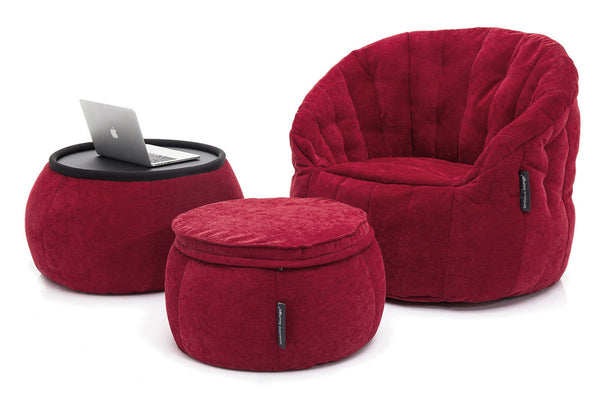 Versa Table Bean Bag in Wildberry Deluxe (Indoor)