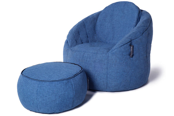 Wing Ottoman Bean Bag in Blue Jazz (Indoor)