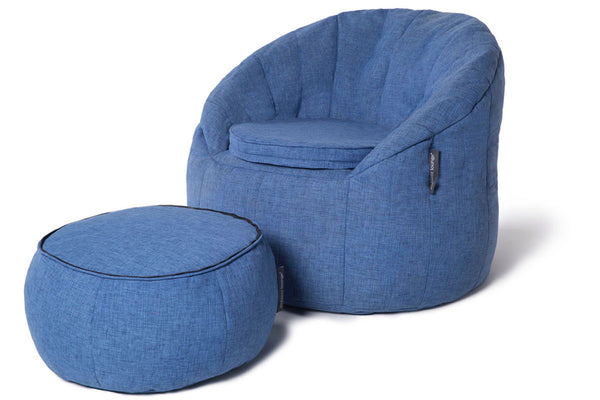 Wing Ottoman Bean Bag in Blue Jazz (Indoor)