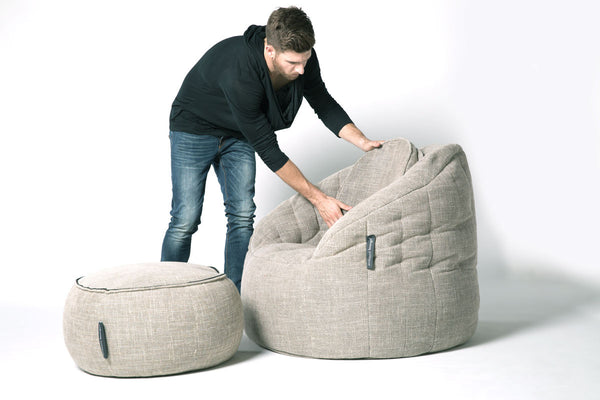 Wing Ottoman Bean Bag in Eco Weave (Indoor)