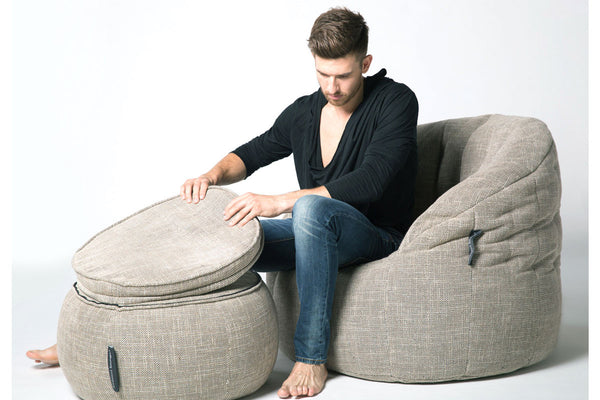 Wing Ottoman Bean Bag in Eco Weave (Indoor)