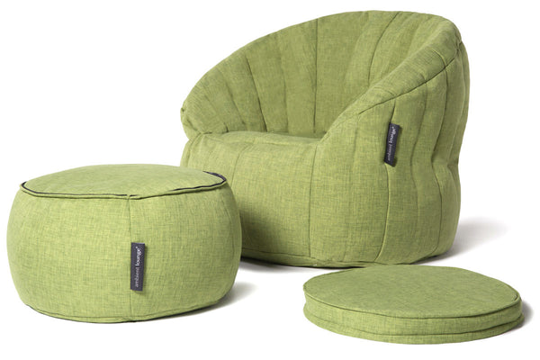 Wing Ottoman Bean Bag in Lime Citrus (Indoor)