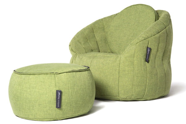 Wing Ottoman Bean Bag in Lime Citrus (Indoor)