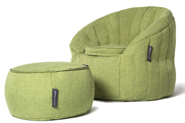 Wing Ottoman Bean Bag in Lime Citrus (Indoor)