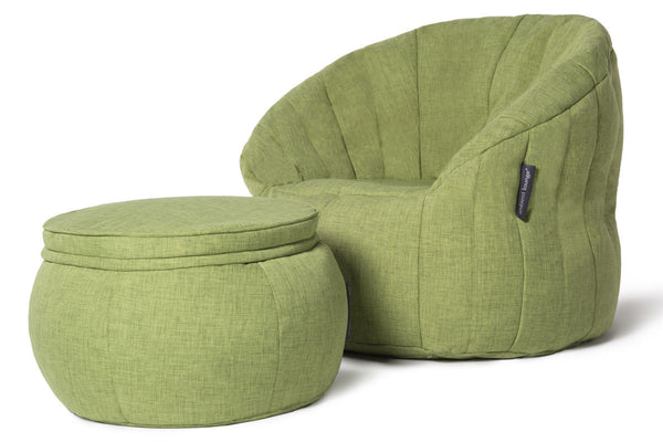 Wing Ottoman Bean Bag in Lime Citrus (Indoor)