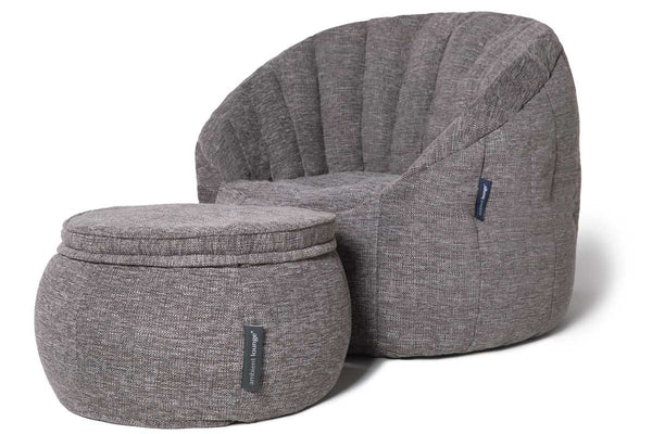 Wing Ottoman Bean Bag in Luscious Grey (Indoor)