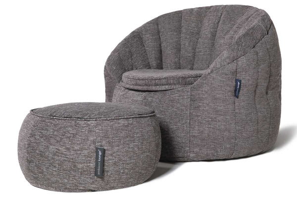 Wing Ottoman Bean Bag in Luscious Grey (Indoor)