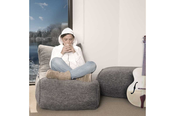 Ottoman Bean Bag in Luscious Grey (Indoor)