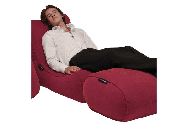 Ottoman Bean Bag in Wildberry Deluxe (Indoor)