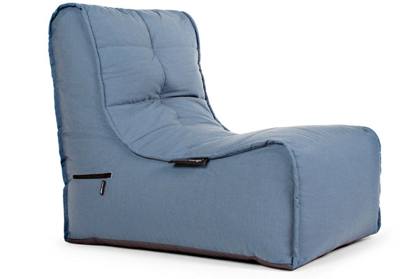 Evolution Sofa (Deluxe) Bean Bag in Atlantic Denim (In/Outdoor)