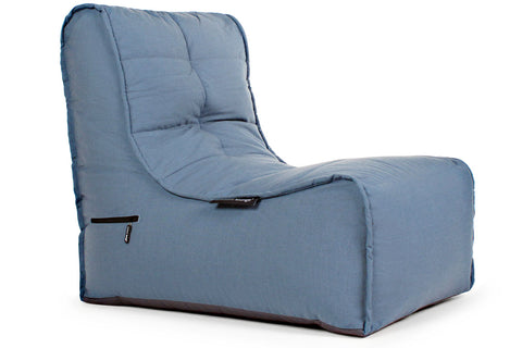 Evolution Sofa (Deluxe) Bean Bag in Atlantic Denim (In/Outdoor)