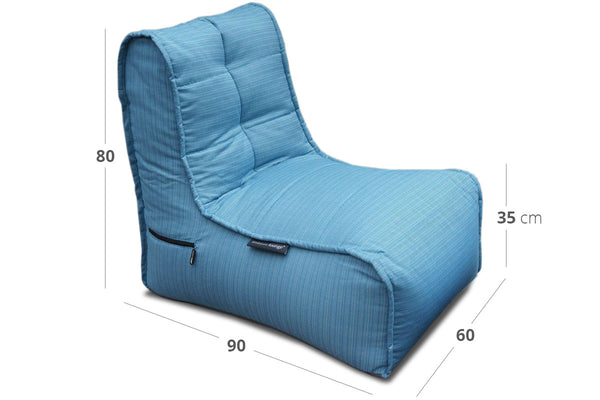 Evolution Sofa (Deluxe) Bean Bag in Oceana (Easy-Clean, Pet-Friendly, In/Outdoor)