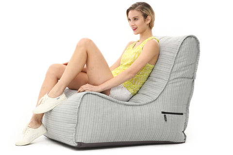 Evolution Sofa (Deluxe) Bean Bag in Silverline (In/Outdoor)