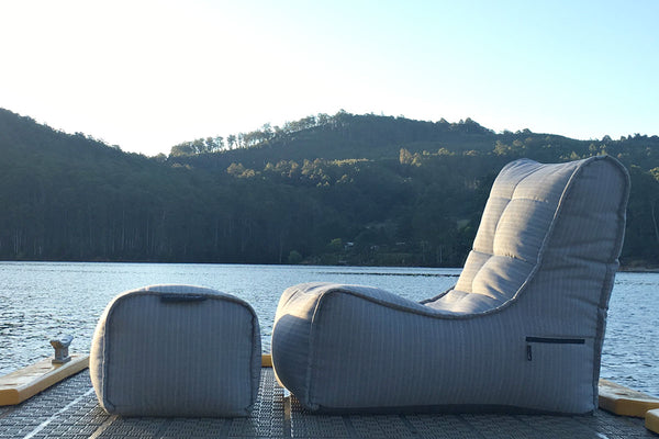 Evolution Chaise (Deluxe) Package in Silverline (Easy-Clean, Pet-Friendly, In/Outdoor)