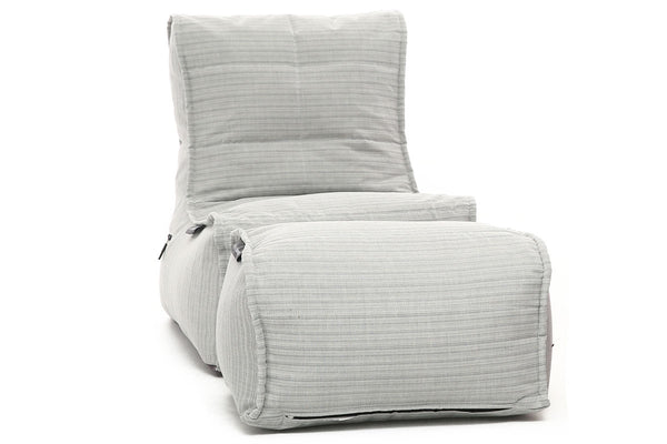 Evolution Chaise (Deluxe) Package in Silverline (Easy-Clean, Pet-Friendly, In/Outdoor)