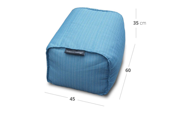 Ottoman (Deluxe) Bean Bag in Oceana (Easy-Clean, Pet-Friendly, In/Outdoor)