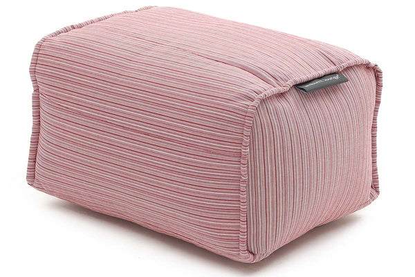 Ottoman (Deluxe) Bean Bag in Raspberry Polo (In/Outdoor)