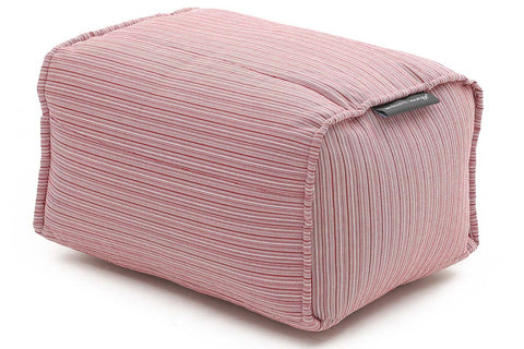 Ottoman (Deluxe) Bean Bag in Raspberry Polo (In/Outdoor)