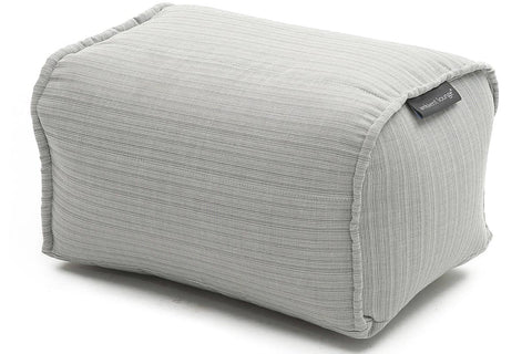 Ottoman (Deluxe) Bean Bag in Silverline (In/Outdoor)