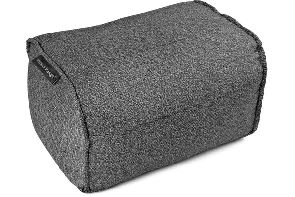 Ottoman (Deluxe) Bean Bag in Titanium Weave (In/Outdoor)