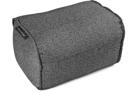 Ottoman (Deluxe) Bean Bag in Titanium Weave (In/Outdoor)