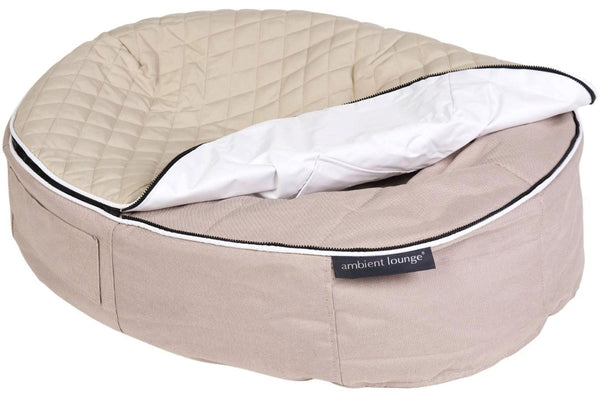 Pet Lounge Dog Bed in Cappuccino - CoolQuilt - Large (Easy-Clean, Pet-Friendly, In/Outdoor)