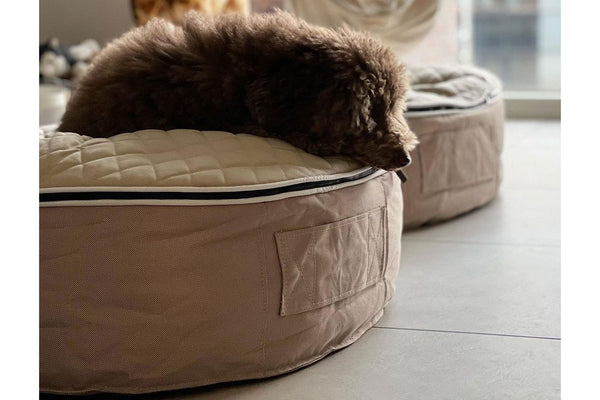 Pet Lounge Dog Bed in Cappuccino - CoolQuilt - Small (Easy-Clean, Pet-Friendly, In/Outdoor)