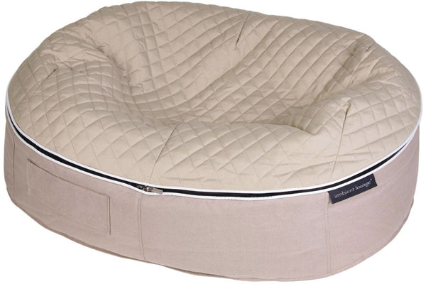 Pet Lounge Dog Bed in Cappuccino - CoolQuilt - Medium (Easy-Clean, Pet-Friendly, In/Outdoor)