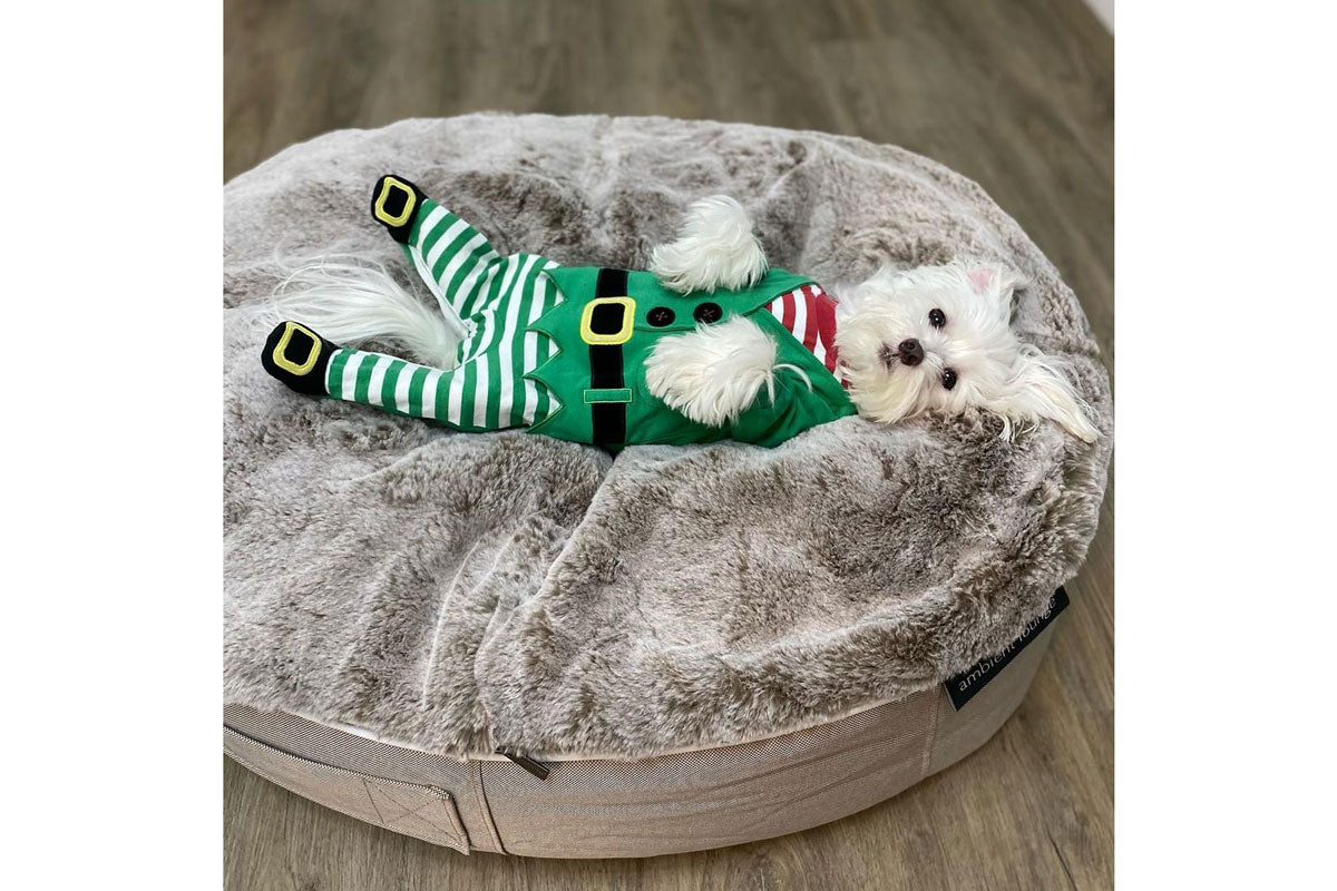Faux fur soothing dog hot sale bed