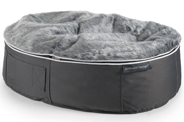 Pet Lounge Dog Bed in Supernova - Faux Fur - Medium (Easy-Clean, Pet-Friendly, In/Outdoor)