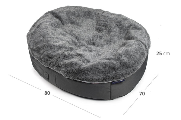 Pet Lounge Dog Bed in Supernova - Faux Fur - Medium (Easy-Clean, Pet-Friendly, In/Outdoor)