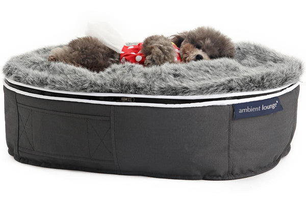 Pet Lounge Dog Bed in Supernova - Faux Fur - Small (Easy-Clean, Pet-Friendly, In/Outdoor)