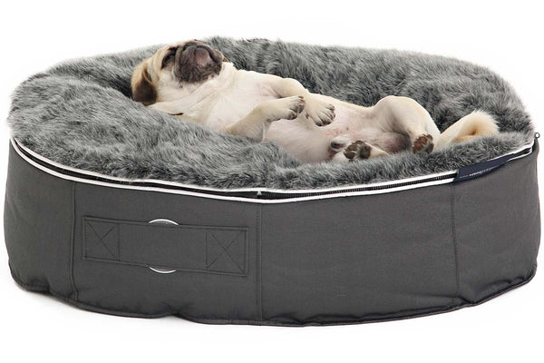 Pet Lounge Dog Bed in Supernova - Faux Fur - Small (Easy-Clean, Pet-Friendly, In/Outdoor)