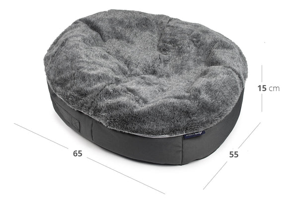 Pet Lounge Dog Bed in Supernova - Faux Fur - Small (Easy-Clean, Pet-Friendly, In/Outdoor)
